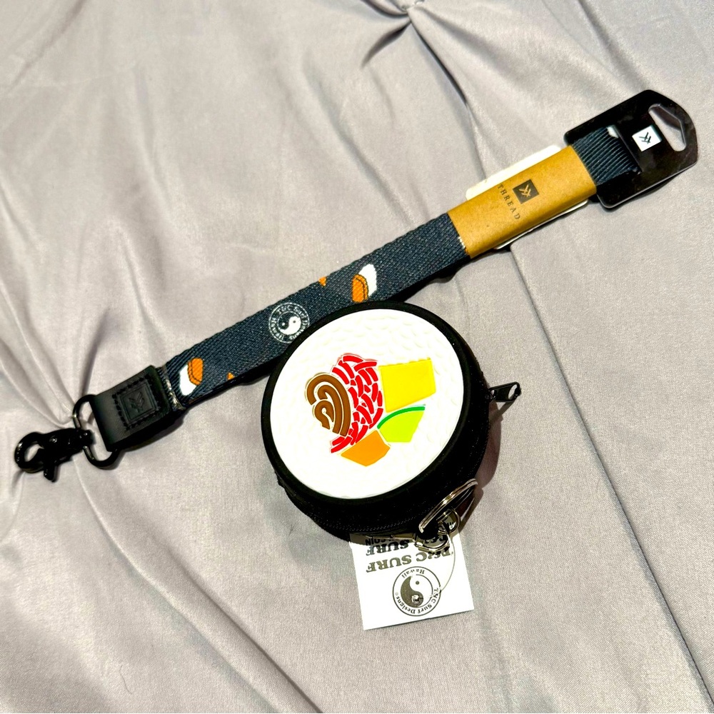 🍣2 T&C Maki Sushi Coin Key Chain xThread spam musubi lanyard rice NWT HTF Hawaii
